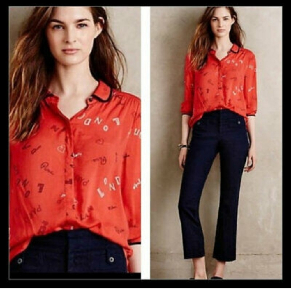 Anthropologie Maeve Paris rayon shirt